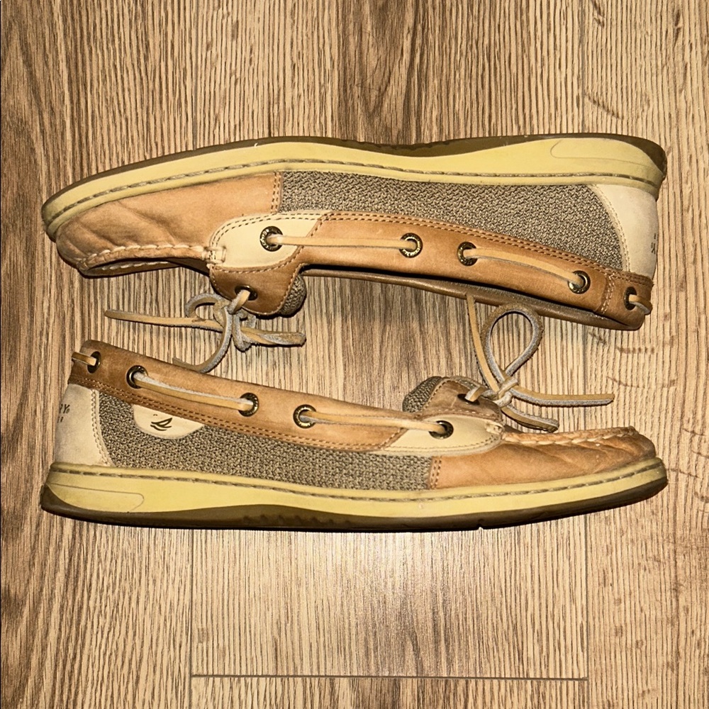 Sperry Angelfish Linen and Oat Boat Shoes